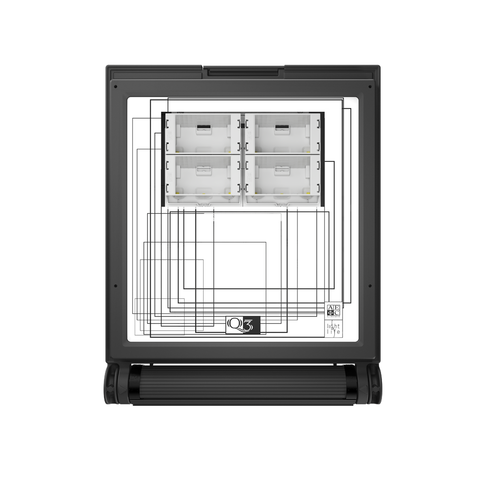 Faro led ad alta potenza per illuminazione di piazze, parcheggi e grandi aree Q3PRO.