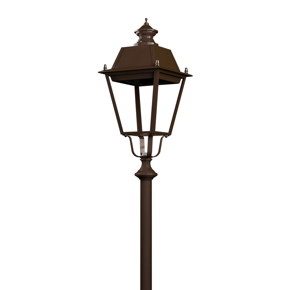 Lampione per illuminazione artistica a LED in ottone