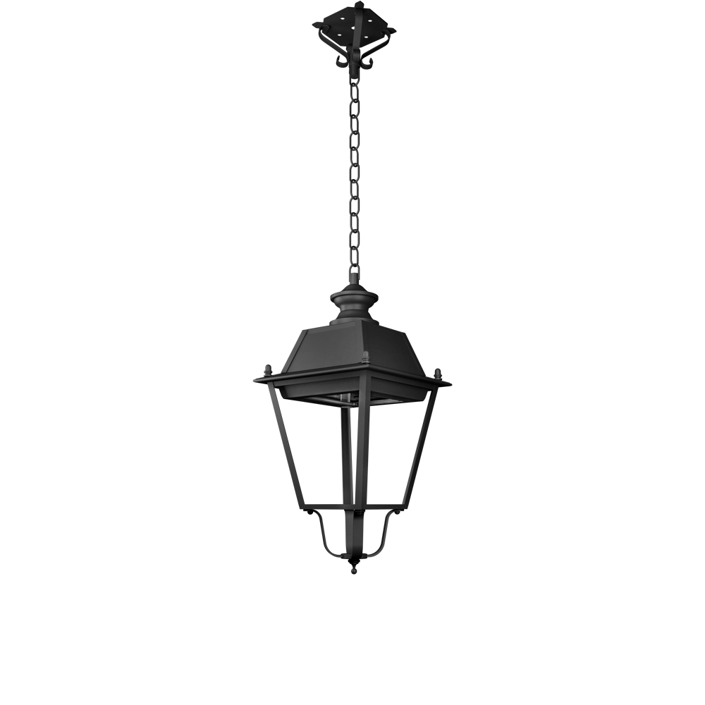 Lampione pubblico in ottone per illuminazione artistica a LED