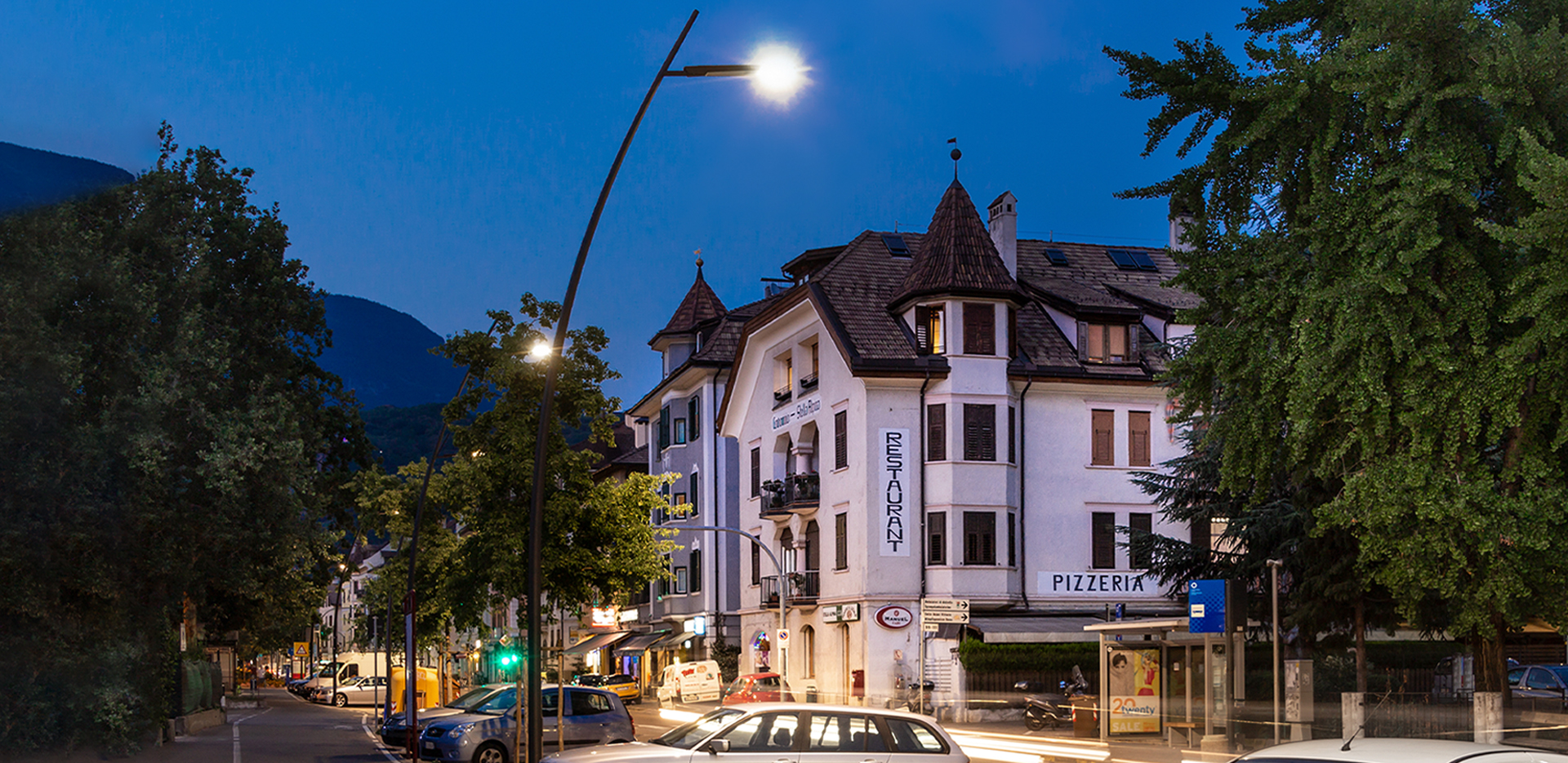 illuminazione delle strade di Bolzano