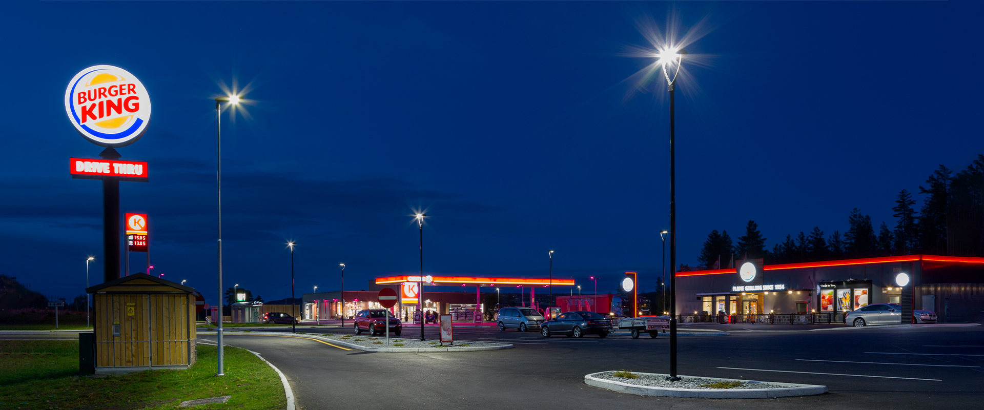 Illuminazione LED stazioni di servizio