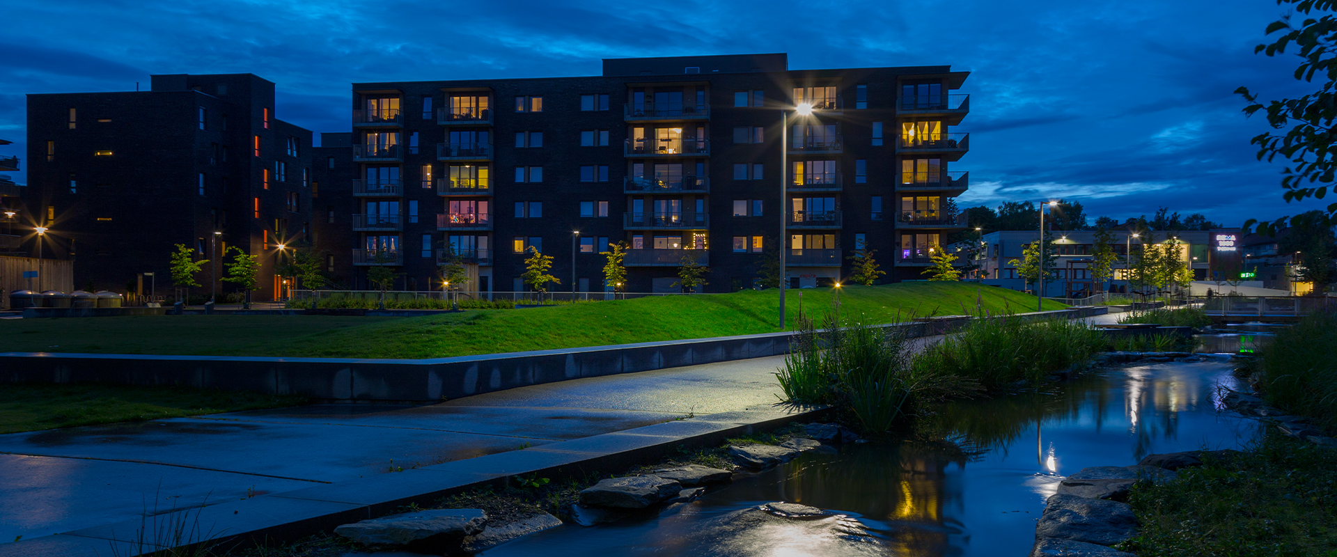 Lampioni LED giardino pubblico