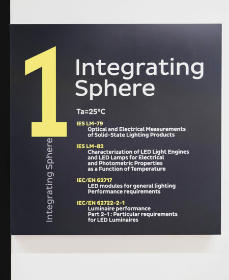 Sfera di Ulbricht (Integrating Sphere) presso ITC l'Innovation Technological Center di AEC Illuminazione